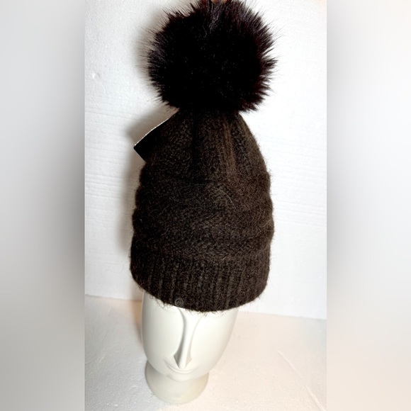 Brown Knit Beanie with Pom Pom Apana fits most Warm Comfy mixed wool main image 10